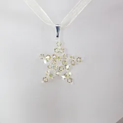 Pendant 40cm - Lyra-Yellow Organza - Pendant 40cm - Laiton argenté